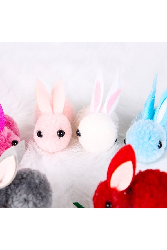 2-Pack White Fuzzy Bunny Ear Hair Clips Hairpins for Party, Photo Props, and Everyday Hair Accessories