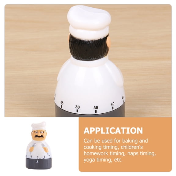 TABLZONE Home Use White Mechanical Chef Kitchen Timer with Precise Timing and Clear Scale