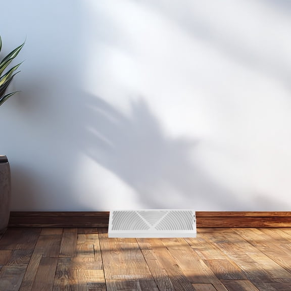 TABLZONE White Metal Floor Vent Cover for Home Air Diffuser Panel with Removable Screen and Easy Installation