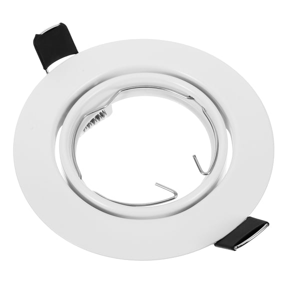 TABLZONE White Metal Recessed Lighting Trim Ring for Ceiling Spotlight Mounting