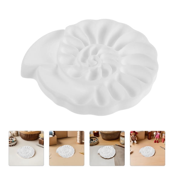 TABLZONE Plastic Artist Paint Palette with Smooth Wells for Easy Color Mixing in White