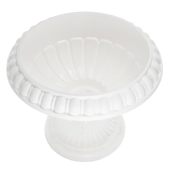 TABLZONE White Plastic Retro Flower Pot for Balcony Entrance Front Door and Garden Use