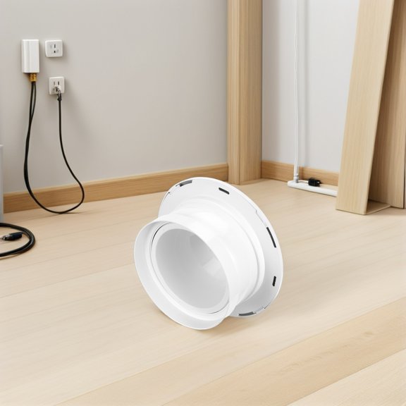 TABLZONE White Plastic Round Ceiling Vent Cover with Rotating Air Diffuser for Office Use