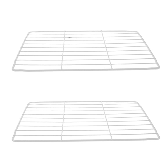 TABLZONE White Wire Freezer Organizer Racks, Set of 2 for Efficient Space Saving and Improved Air Circulation