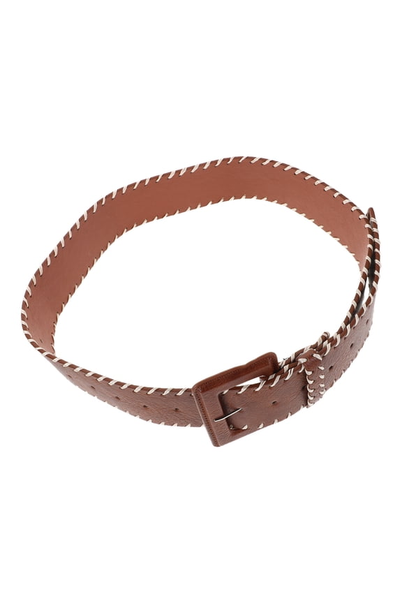 1 Pack Vintage Elastic Belts for Women, Rectangular Buckle, Adjustable Waistband for Formal and Casual Wear