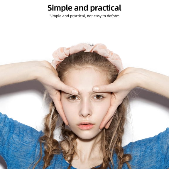 TABLZONE Beige Wide Brim Fabric Headband for Face Washing, Makeup, Spa, and Skincare Routine