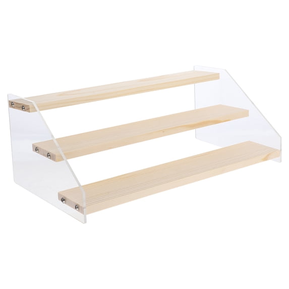 TABLZONE Transparent Acrylic Display Stand Stepped Design for Organizing Dolls Figures