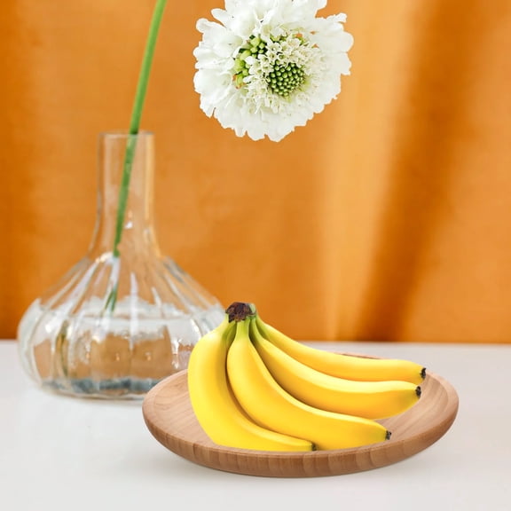 TABLZONE Multipurpose Wooden Fruit Plate Brown Perfect for Parties and Holidays