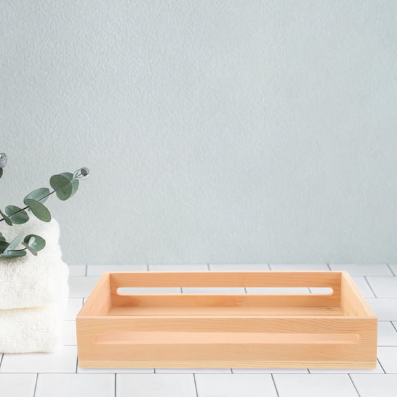 TABLZONE Wood Pedestal Soap Dish Ivory Pine Wood 1Pcs