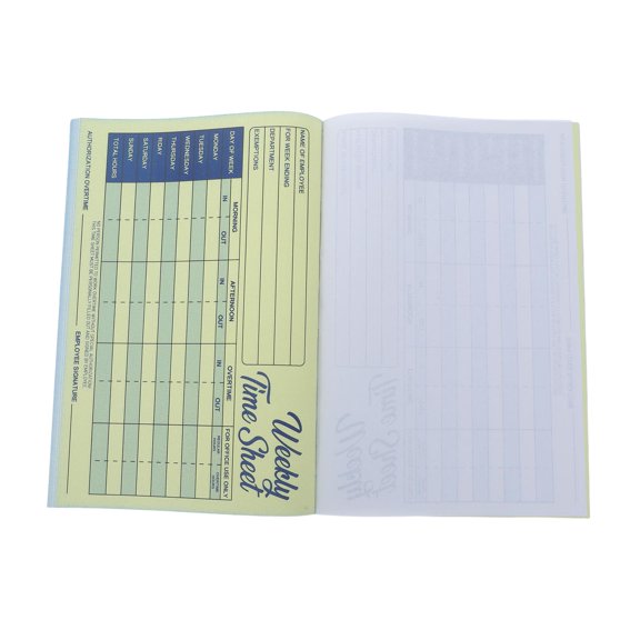 TABLZONE Work Hours Log Book Multi Color for Accurate Employee Attendance Documentation and Time Management