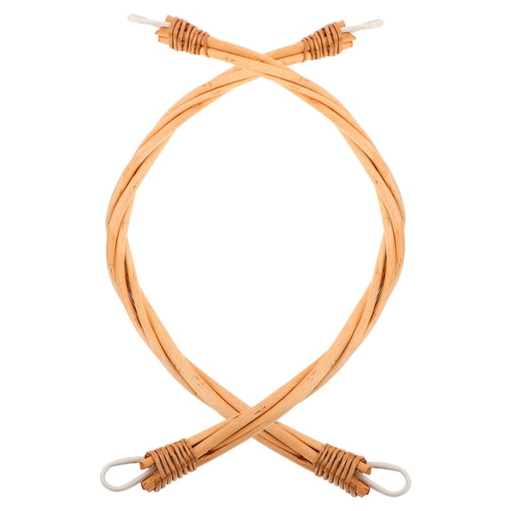 TABLZONE 2Pcs Beige Rattan Picnic Basket Handle Easy Installation Universal Fit