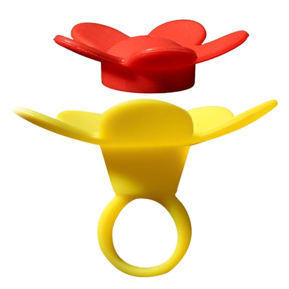 TABLZONE Silicone Hummingbird Feeder Ring Yellow for Outdoor Bird Watching