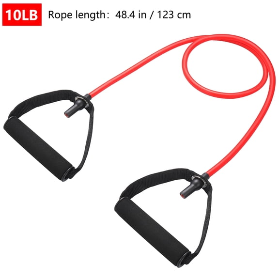 TABLZONE Red Exercise Pull Rope with Comfortable Handles for Sports and Resistance Training