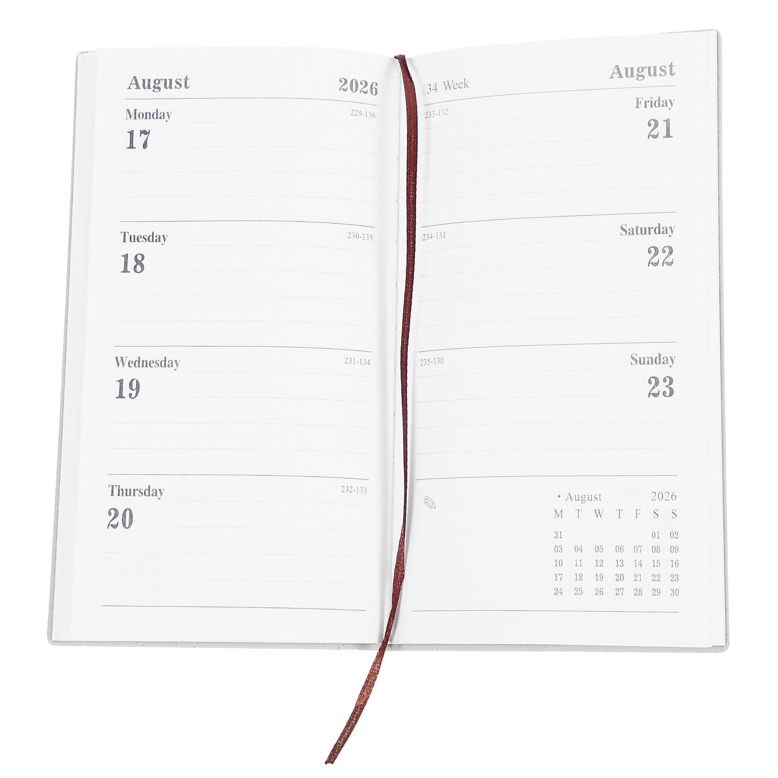 TABLZONE Navy PU Pocket Notebook with Schedule Planner, Daily Organizer ...