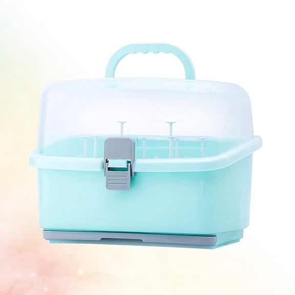 TABLZONE Baby Bottle Storage Organizer Plastic Green 1Pack Travel Friendly Home Use