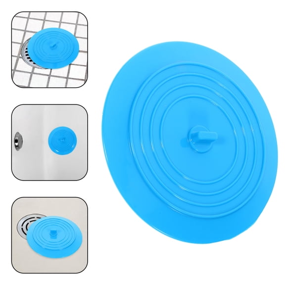 TABLZONE bathtub silicone storage box Tub Stopper Silicone Prevent Clogs Blue 1Pack