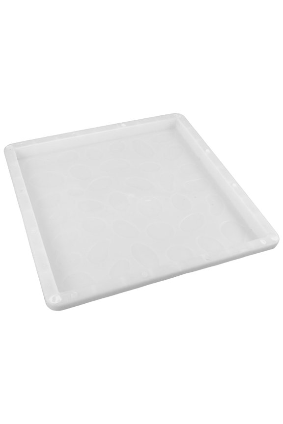 White Plastic Concrete Molds for Walkways with Vintage Design, Outdoor Pathway Stencil Forms