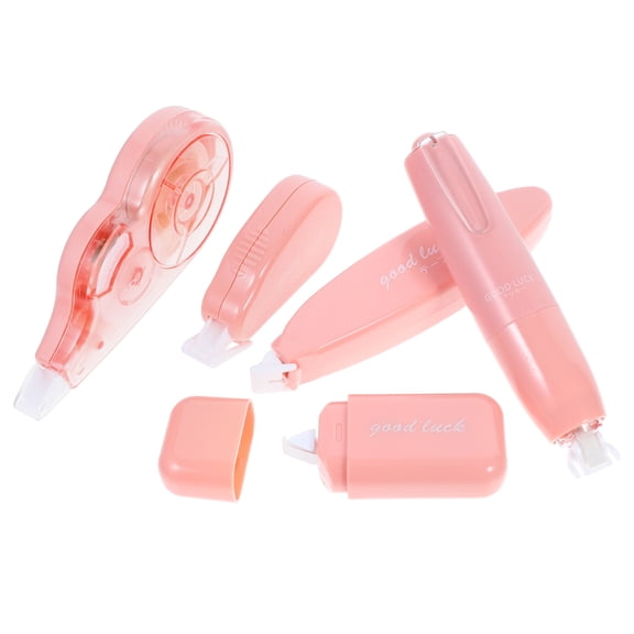 TABLZONE Office Stationery Correction Tape Set Pink Silent Portable 5Pcs