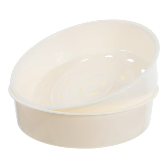 TABLZONE White PP Steamer Basket Set for Electric Cooker, 2 Pieces Food Preparation Accessories