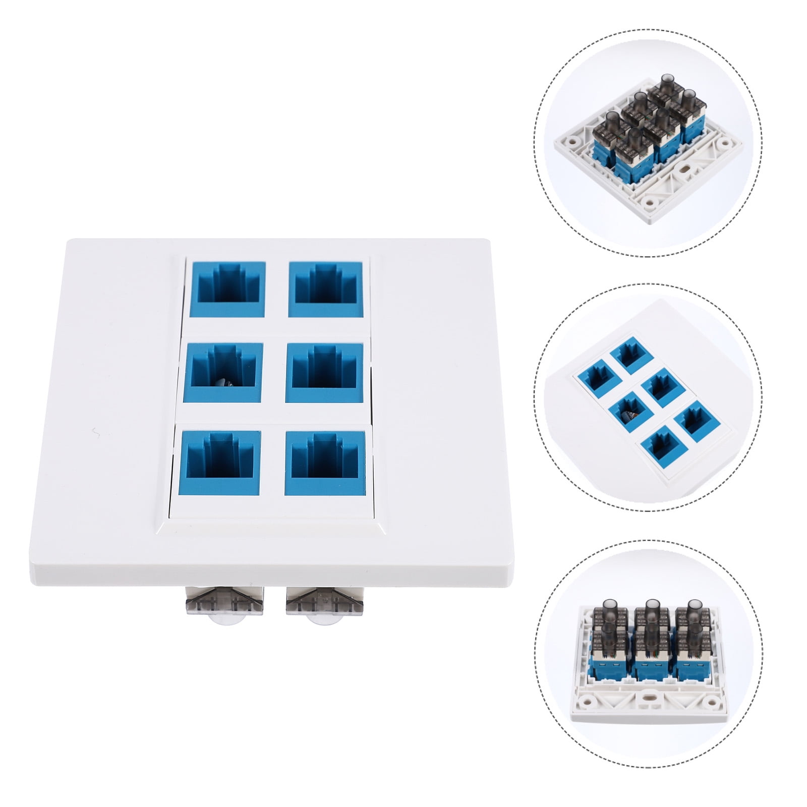 TABLZONE Cat6 Network Wire Port Panel -in Connections White Pc ...