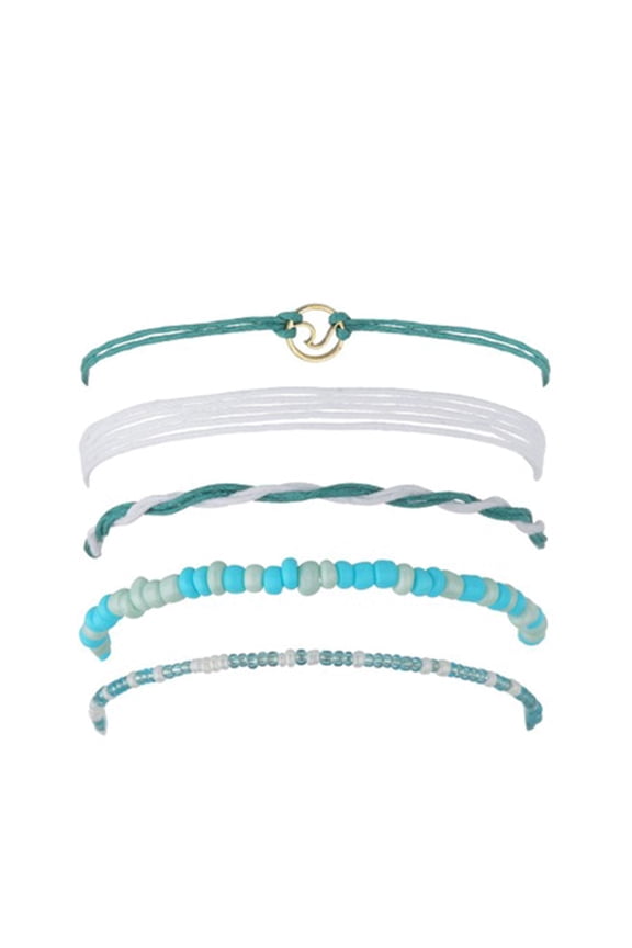 E foot chain anklet Alloy Blue 1 Set Adjustable Woven Fashion Accessory for Surfers