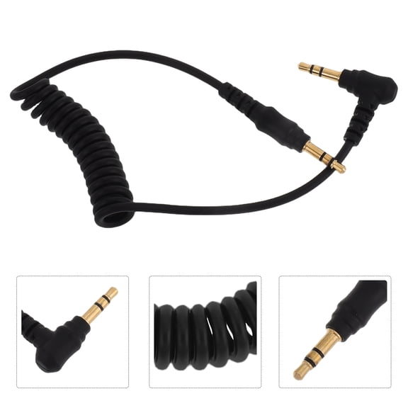 TABLZONE Black Headphone Extension Cable with Tanglefree Design for Headset and Smartphone