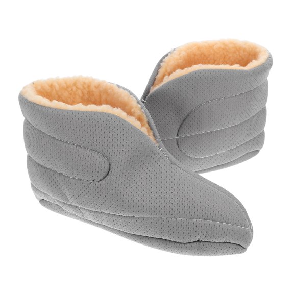 TABLZONE Winter Heated Boot Liners, Grey Plush and Oxford Fabric, Soft Warm Footwear Inserts for Outdoor Cold Weather Comfort