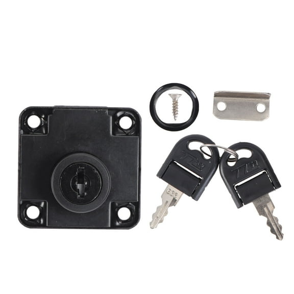 TABLZONE Black Office Desk Lock Drawer Lock Set, Secure Locking Mechanism for Office Use, 1 Piece