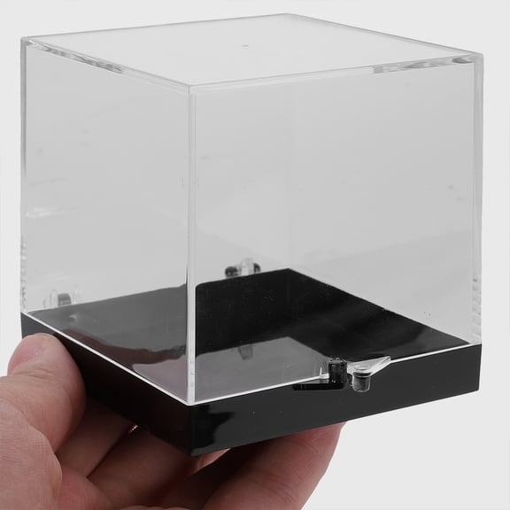 TABLZONE Plastic Rock Display Case, Assorted Color, Clear Mineral Specimen Box for Long-Term Use