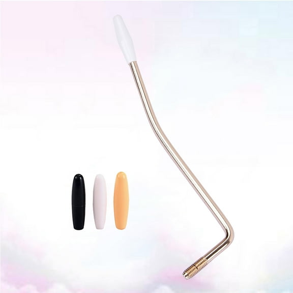 TABLZONE Guitar Tremolo Arm with 3 Caps for Electric Guitar 6mm Thread Golden