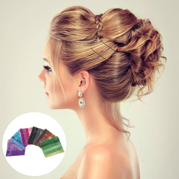 TABLZONE stylish wave hair clips Hair Clips Glitter for Women 144pcs