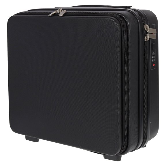 TABLZONE Black Cosmetics Case Rubber ABS Travel Storage Durable Makeup Protection for Home