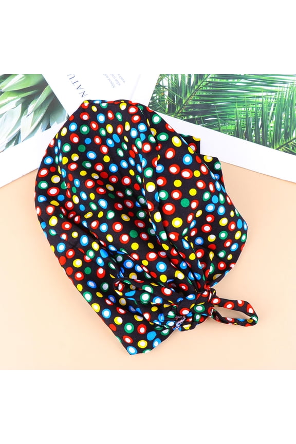 Doctor Hat Dark Blue Breathable Printed Chemotherapy Cap for Comfortable Wearing