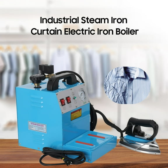 TABODD 110V Industrial Steam Iron & Boiler Station, 1600W Curtain Electric Iron Boiler, 4L Professional Ironing System with Adjustable Steam & Temperature for Stores and Factories
