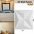 thumbnail image 1 of TABODD 12PCS 3D Wall Panel DIY Home Decor Ceiling Tiles Decal Wallpaper Background, Peel and Stick Brick Wallpaper Wall Art Decor for Living Room Bedroom Background TV Wall Decoration, 1 of 5
