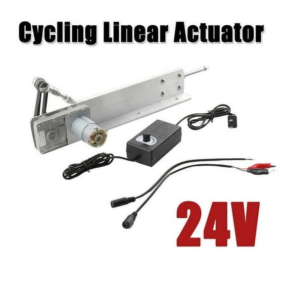 TABODD 24V Water-proof Stroke 6" 120RPM Cycling Electric Linear Motion Actuator Reciprocating Motor With Speed Controller DIY Gear Adjustable Telescopic Motor