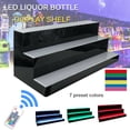 thumbnail image 1 of TABODD 3 Step Lighted Shelves Illuminated Liquor Bottle Bar Display Stand Commercial Freestanding Acrylic Bar Shelf Wine Organizer Rack with Remote Control 7 Adjustable Colors, 1 of 11