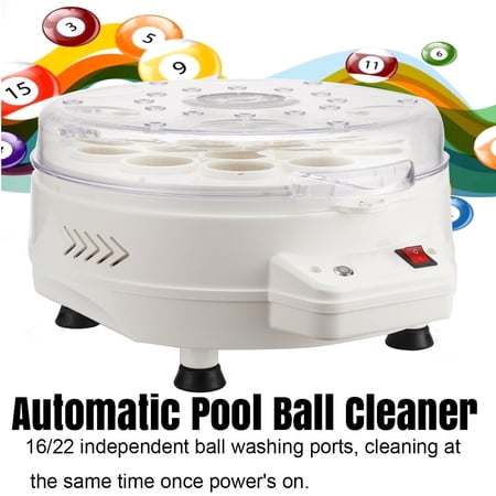 TABODD Automatic Pool Ball Cleaner Billiard Ball Polishing Machine 16/22 Balls Dual-Use 110V