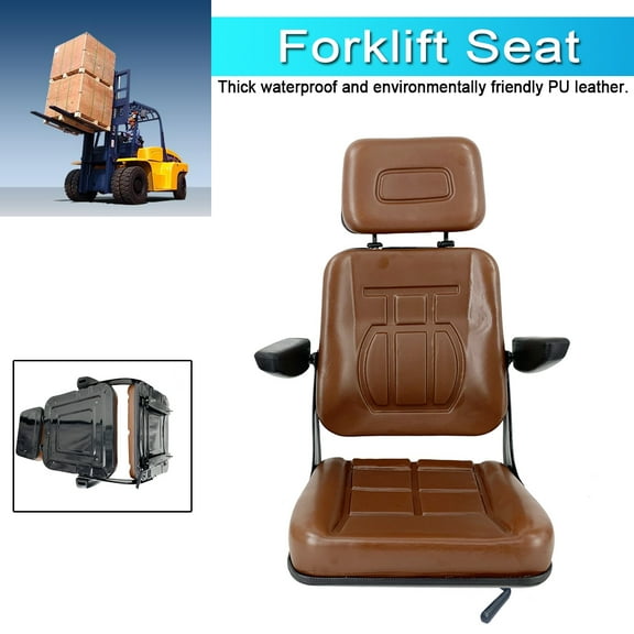 TABODD Garden Lawn Mower Seat with Adjustable Armrest for Excavator Forklift Tractor