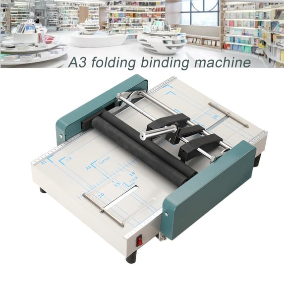 TABODD Manual Paper Booklet Binding Folding Machine A3 Booklet Making Binding Machine 110V 60W