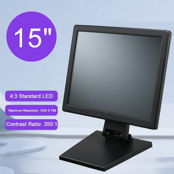 TABODD POS 15-Inch Capacitive LED Backlit Multi-Touch Monitor, True Flat Seamless Design Touchscreen, VGA and HDMI Input, for Office, Retail, Restaurant, Bar, Gym, Warehouse, No Driver Required