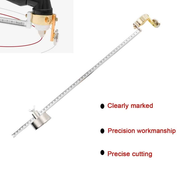 TABODD Plasma Cutting Compass, Cutting Torch Circle Roller Guide Wheel P80 Cutter Circular Gauge Machine Gun Length Approx 50cm for Metal