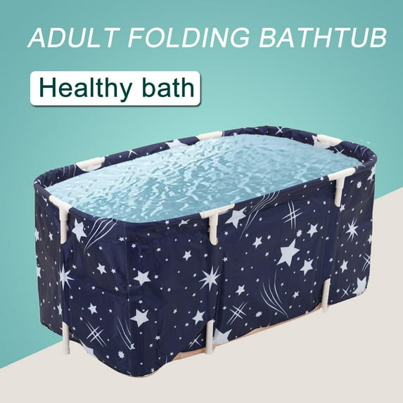 TABODD Portable Folding Bathtub Shower Bath Tub Bath Bathroom Bucket with Frame for Kid Old Man