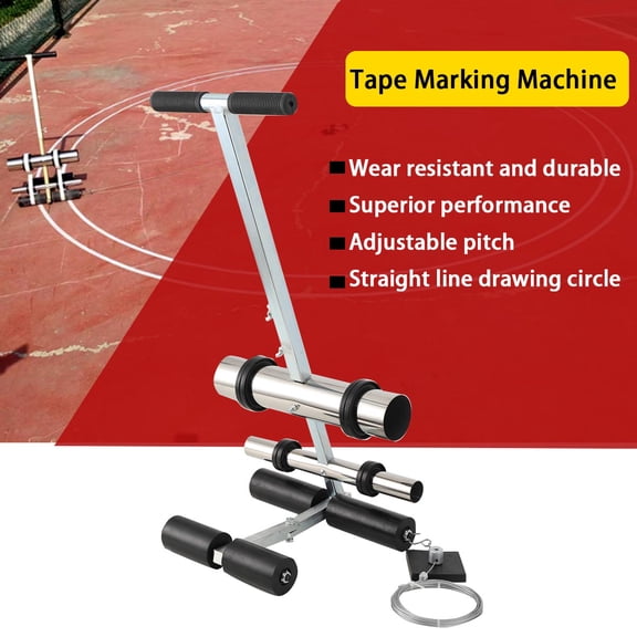 TABODD Tape Marking Machine Hand-Push Tape Sticking Machine Lane Marking Applicator with Rubber Roller Manual Floor Tape Applicator