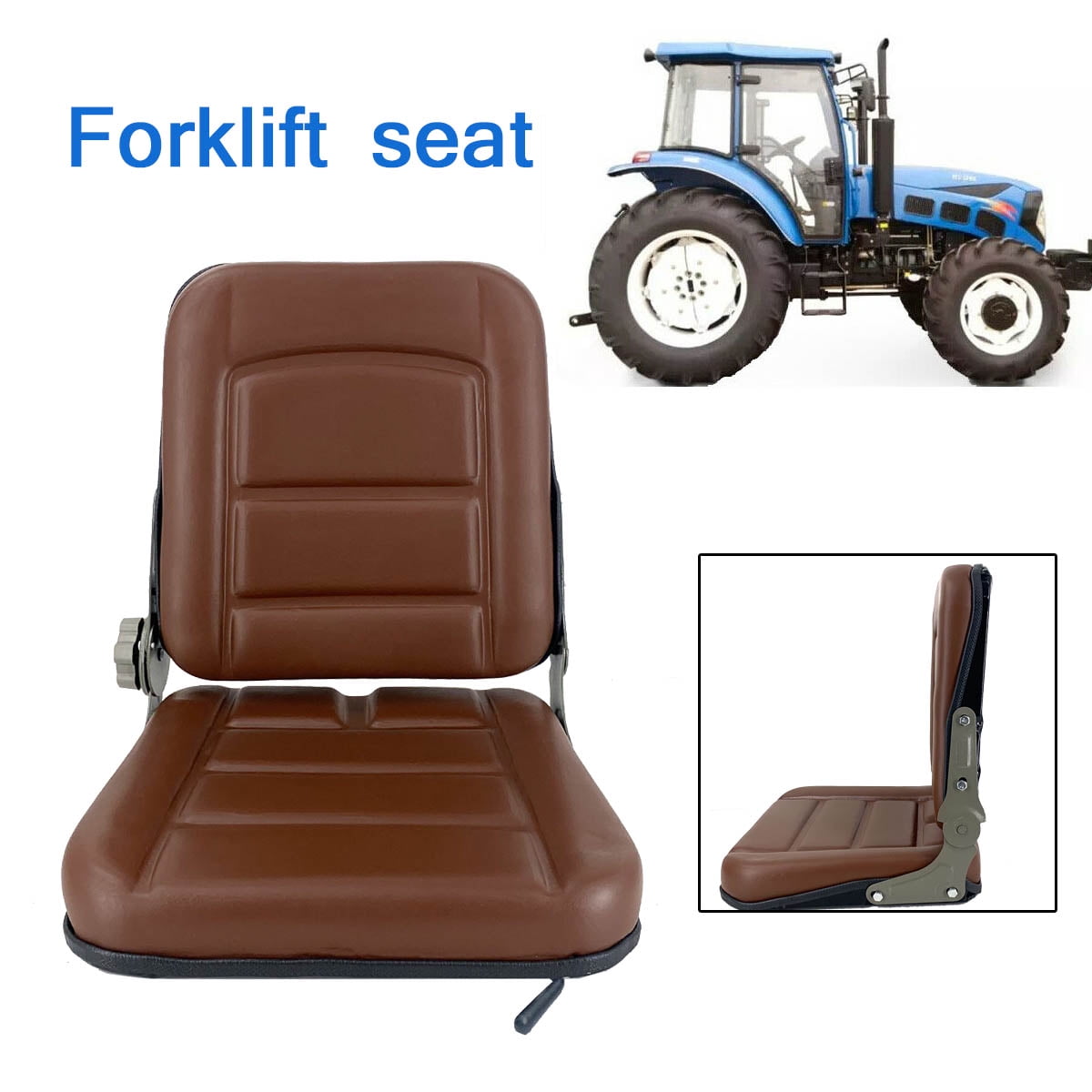 TABODD UniversaL Sliderble Waterproof Forklift Seat Mower Seat PVC High Back Tractor Seat