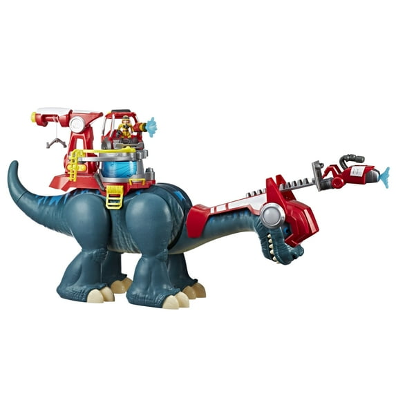 TABOO Chomp Squad Blazeasaurus Action Figure with Sparks McKenzie and Firefighter Gear, 2 ft Tall