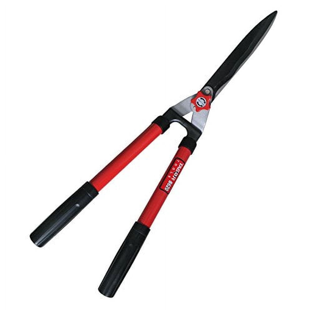 WETS B620A Hedge Shears with Wavy Blade for Trimming Borders, Boxwood, and Bushes, Manual Hedge Clippers with Comfort Grip Handles.
