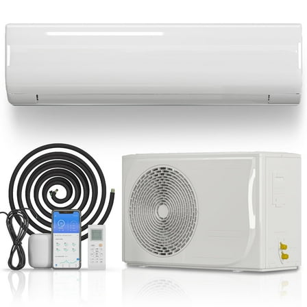 TABU 12000 BTU Split-System Air Conditioners, 21 SEER2, 115 V Mini Split AC/Heating System, WIFI Enabled,White