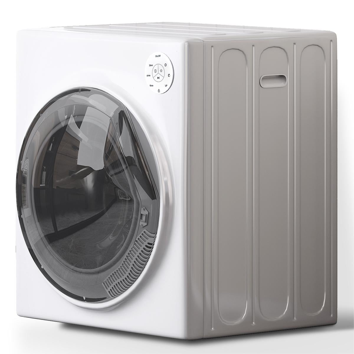 Tabu 13 lbs Electric Compact Dryer, Front Load Portable Laundry Dryer with Stainless Steel Tub, Clothes Dryer for Apartments, White, Size: 23.62 x