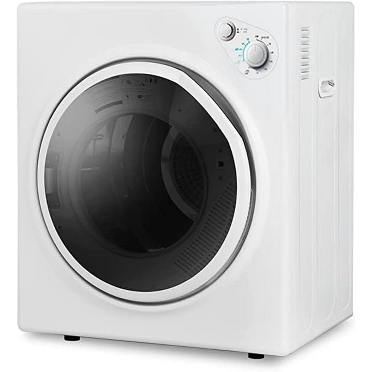  Compact Laundry Dryer, ROCSUMOO 110V Electric Compact Portable Clothes  Laundry Dryer with Stainless Steel Tub, Control Panel Downside Easy Control  for 4 Automatic Drying Mode, White : Appliances